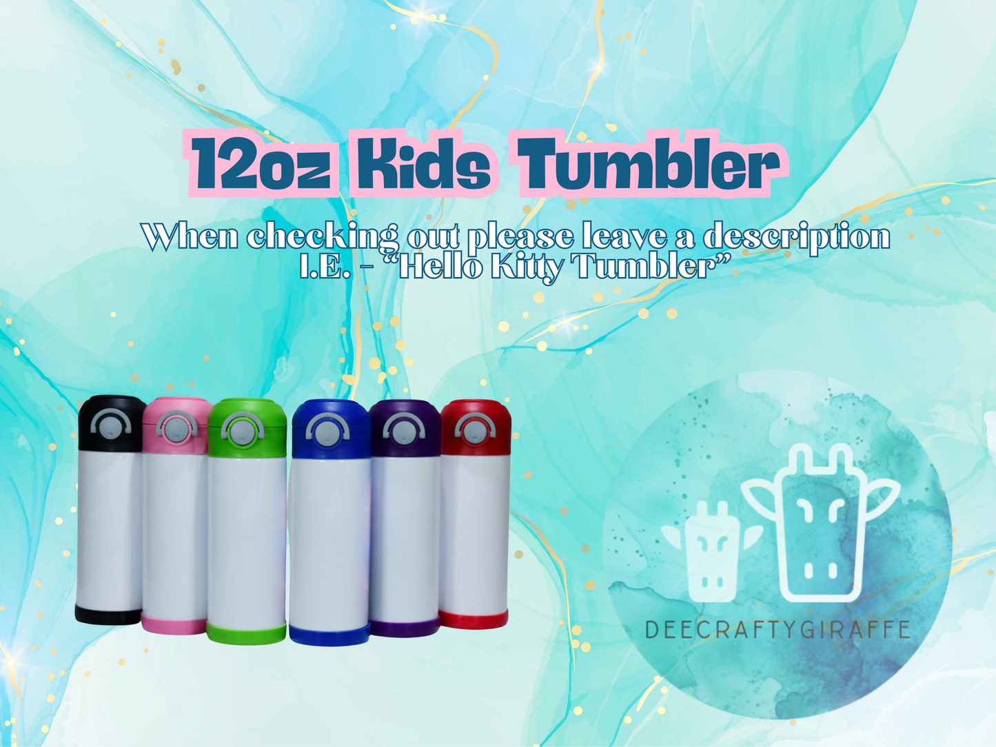 12oz Sublimation Kids Tumbler *Custom*