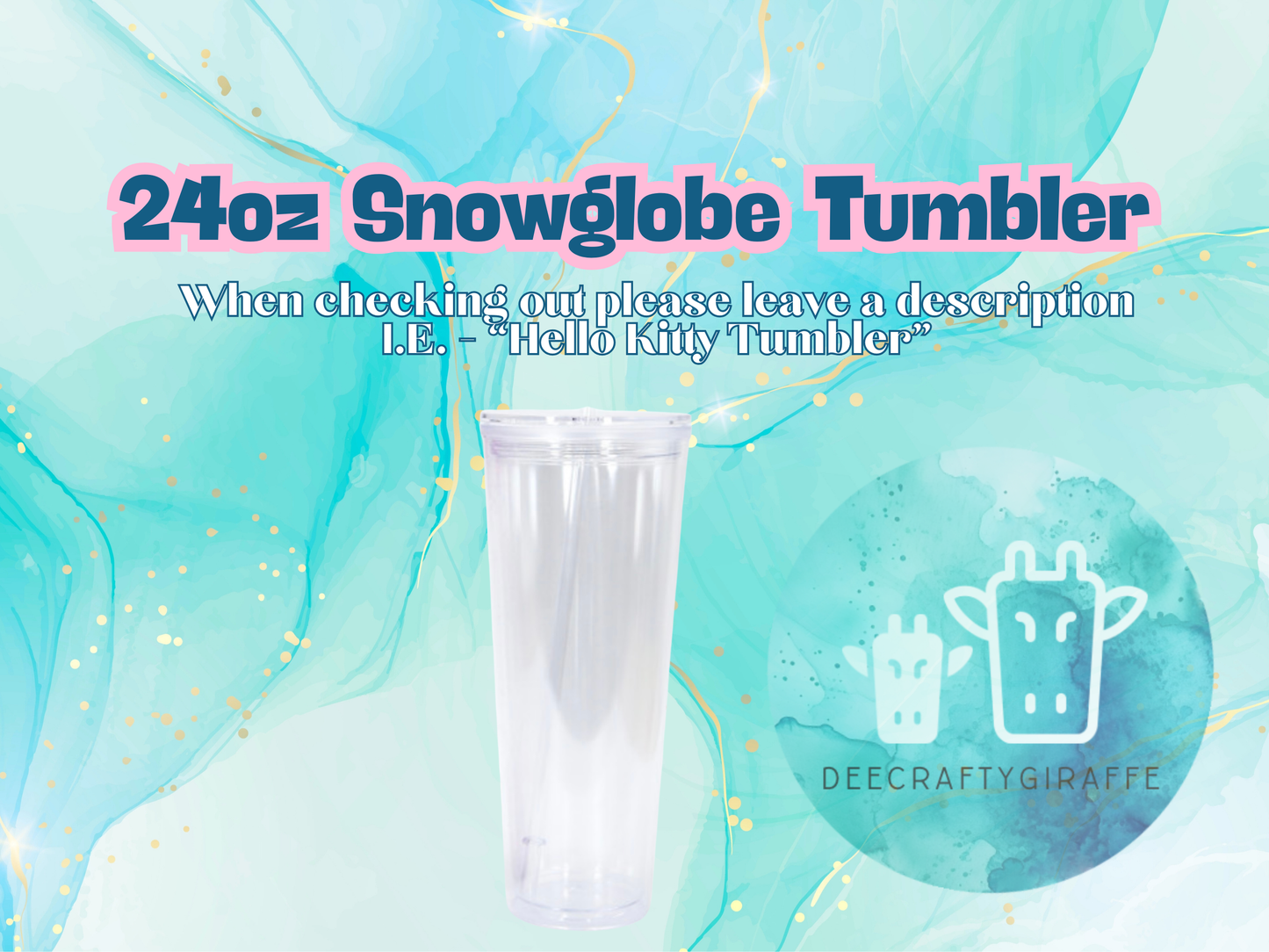 24oz Snowglobe Tumbler