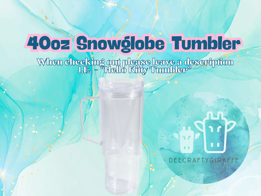 40oz Snowglobe Tumbler